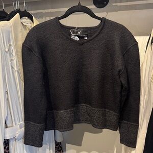 Peruvian Connection Alpaca Black Cropped Sweater